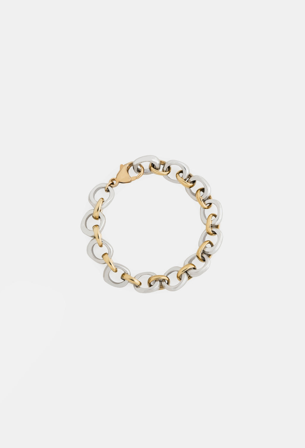 Everydae Link Bracelet in Multi 14 (silver + solid 14K Yellow Gold)