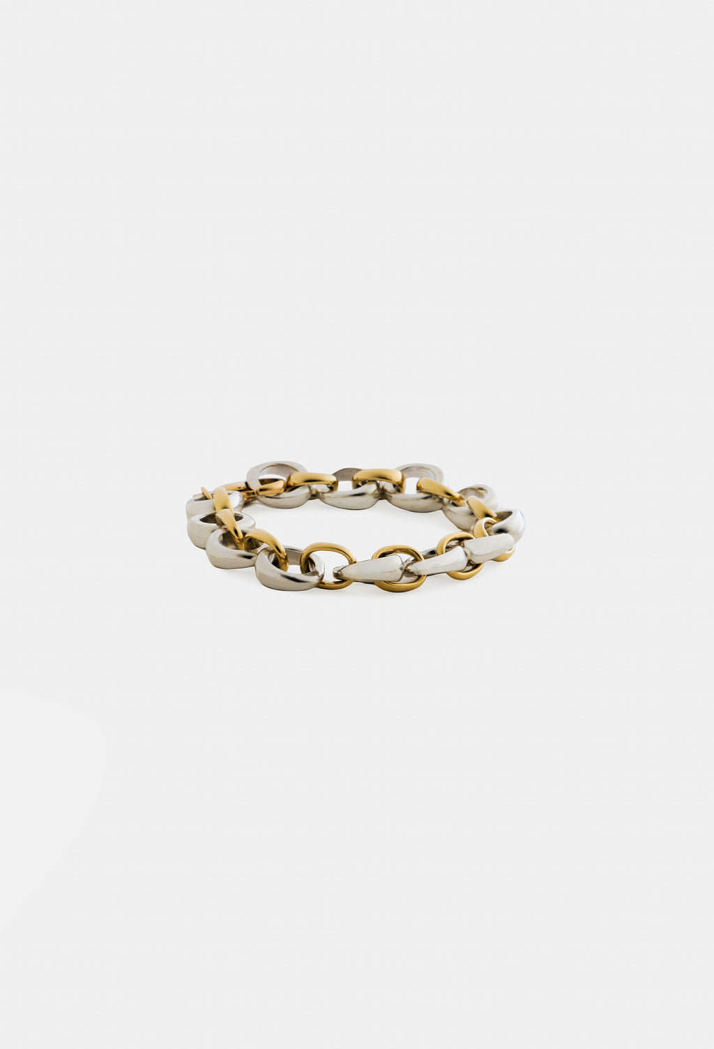Everydae Link Bracelet in Multi 18 (silver + solid 18K Yellow Gold)