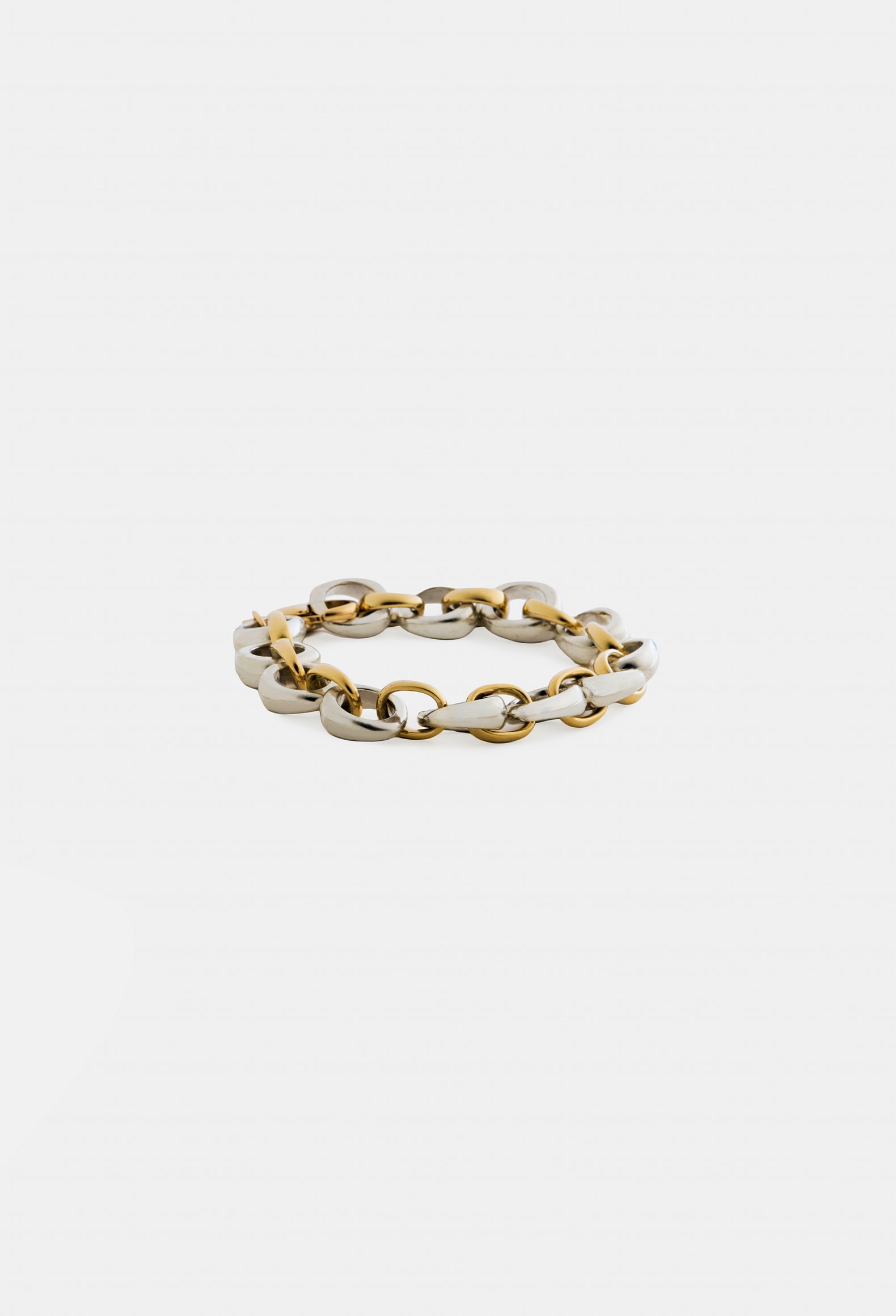 Everydae Link Bracelet in Multi 18 (silver + solid 18K Yellow Gold)