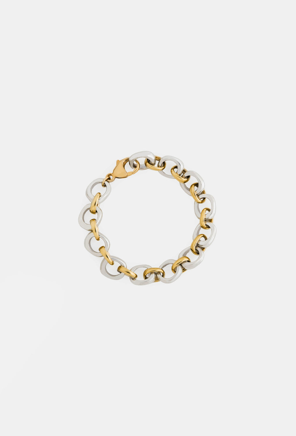 Everydae Link Bracelet in Multi 18 (silver + solid 18K Yellow Gold)