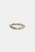 Everydae Link Bracelet in Multi 14 (silver + solid 14K Yellow Gold)