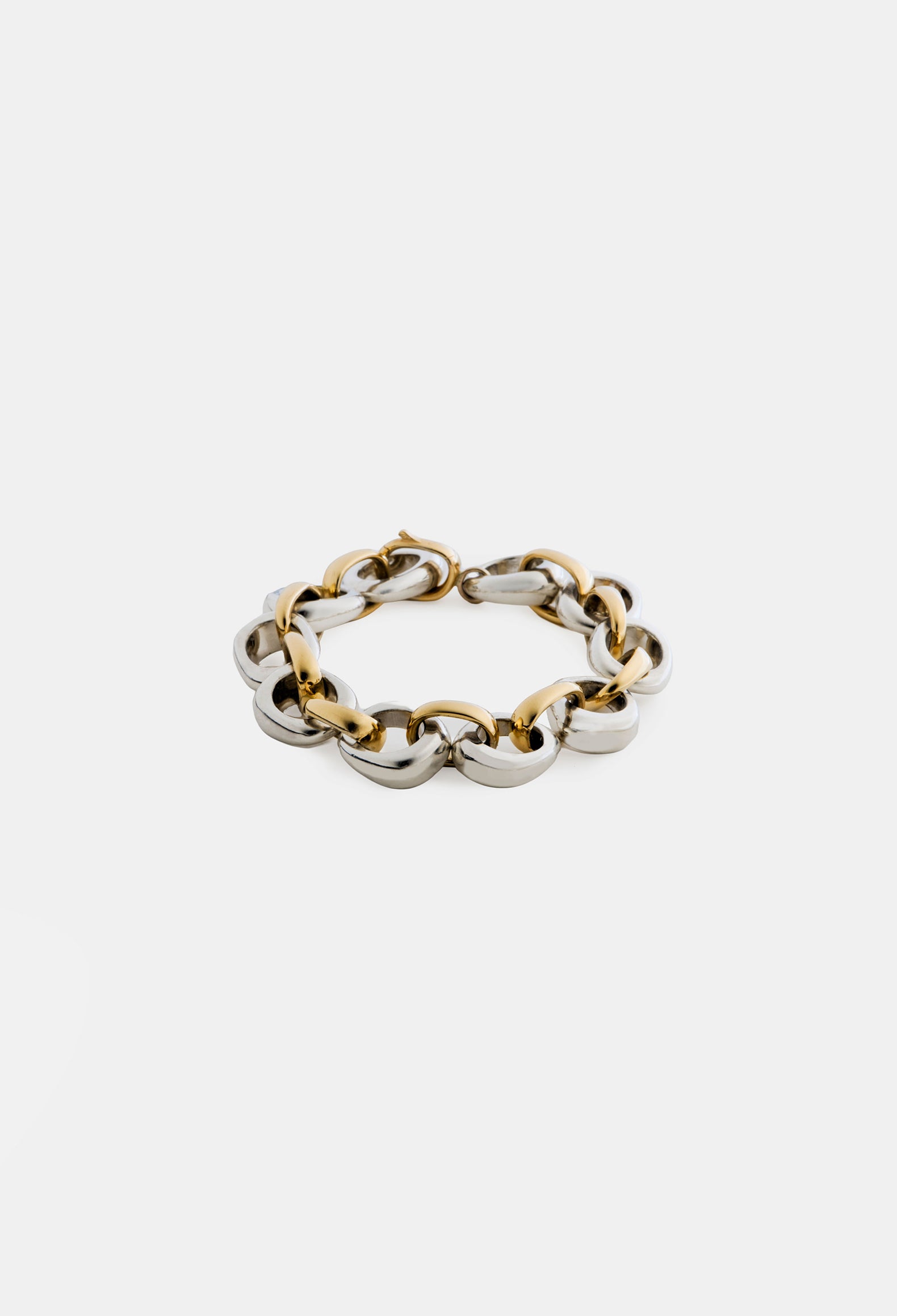 JUMBO Link Bracelet in Multi 14 (silver + solid 14K Yellow Gold)