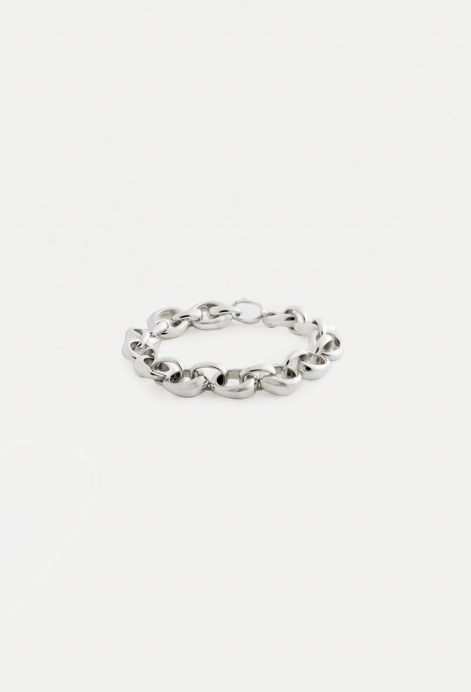 Everydae Link Bracelet in Solid 14K White Gold