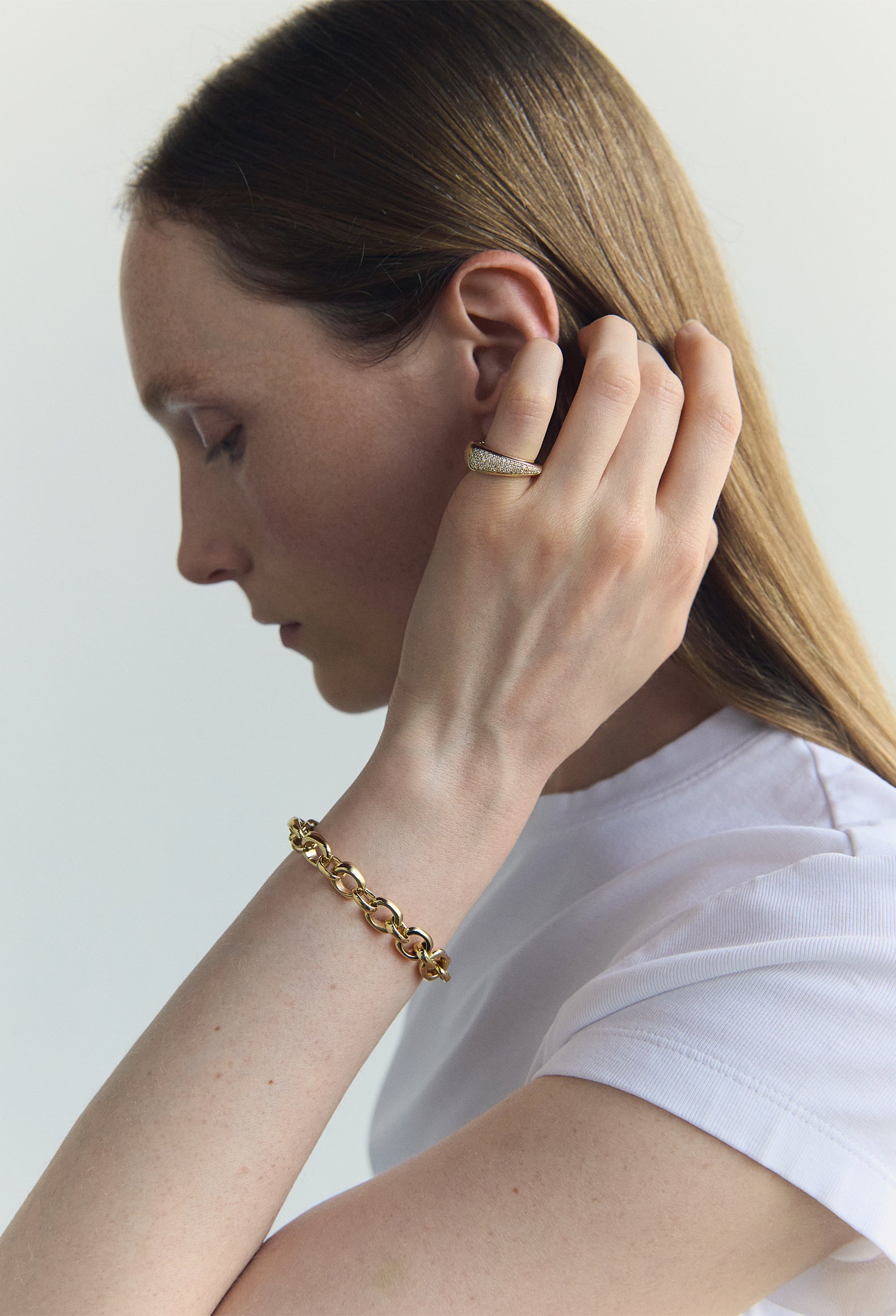 Everydae Link Bracelet in Solid 18K Yellow Gold