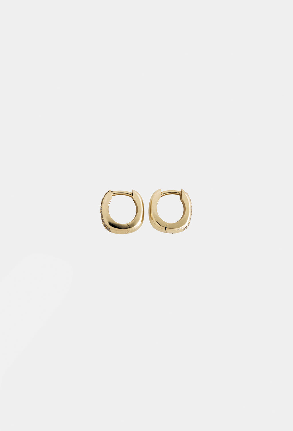 Everydae Huggies in 14K Yellow Gold with Pave Diamonds