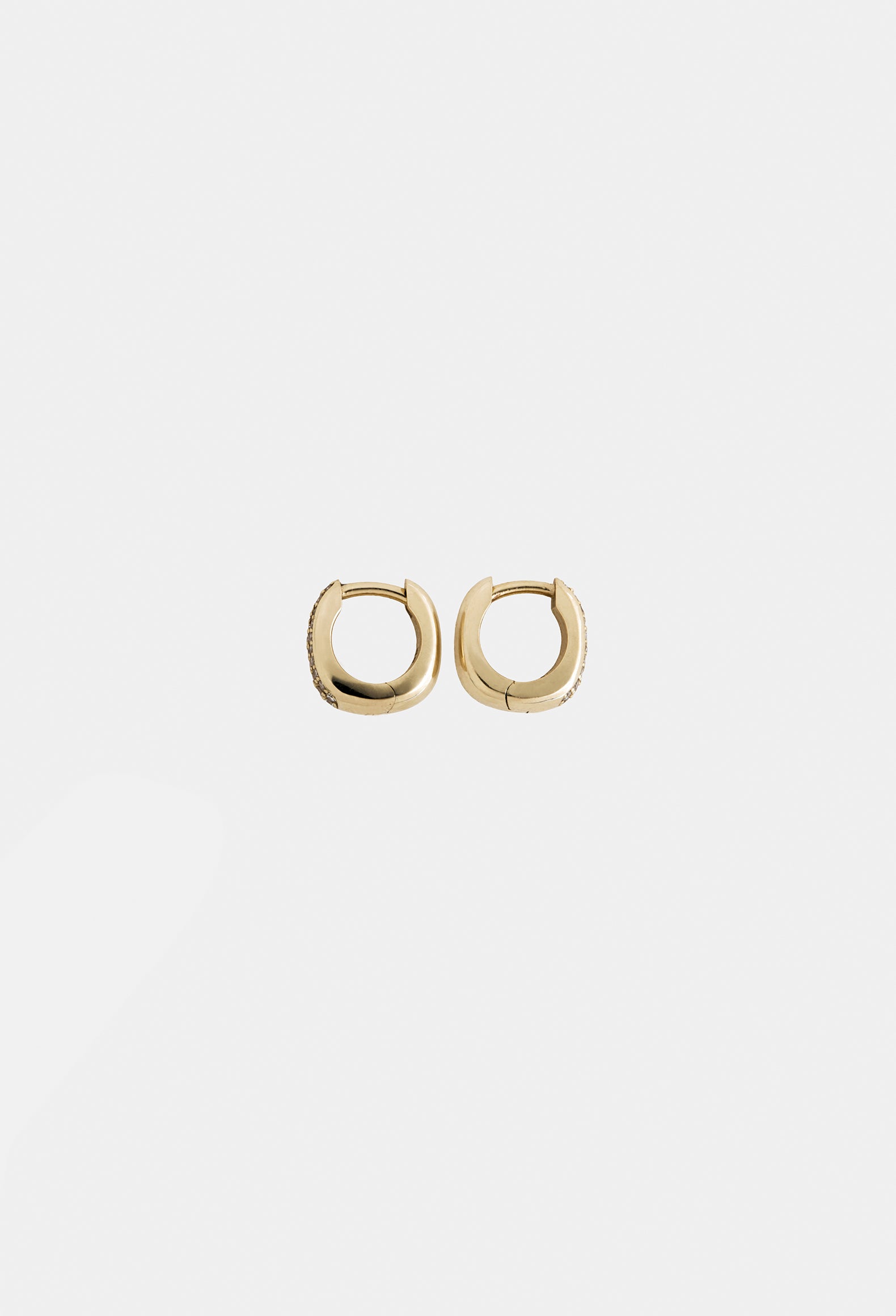 Everydae Huggies in 14K Yellow Gold with Pave Diamonds