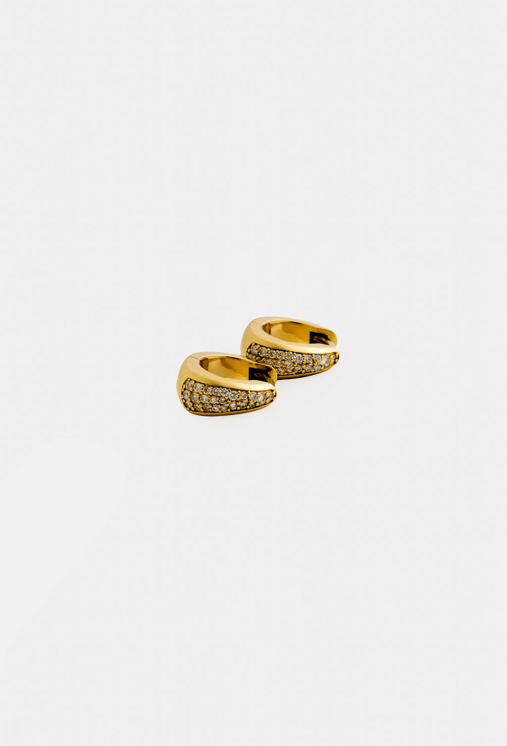 Everydae Huggies in 18K Yellow Gold with Pavé Diamonds