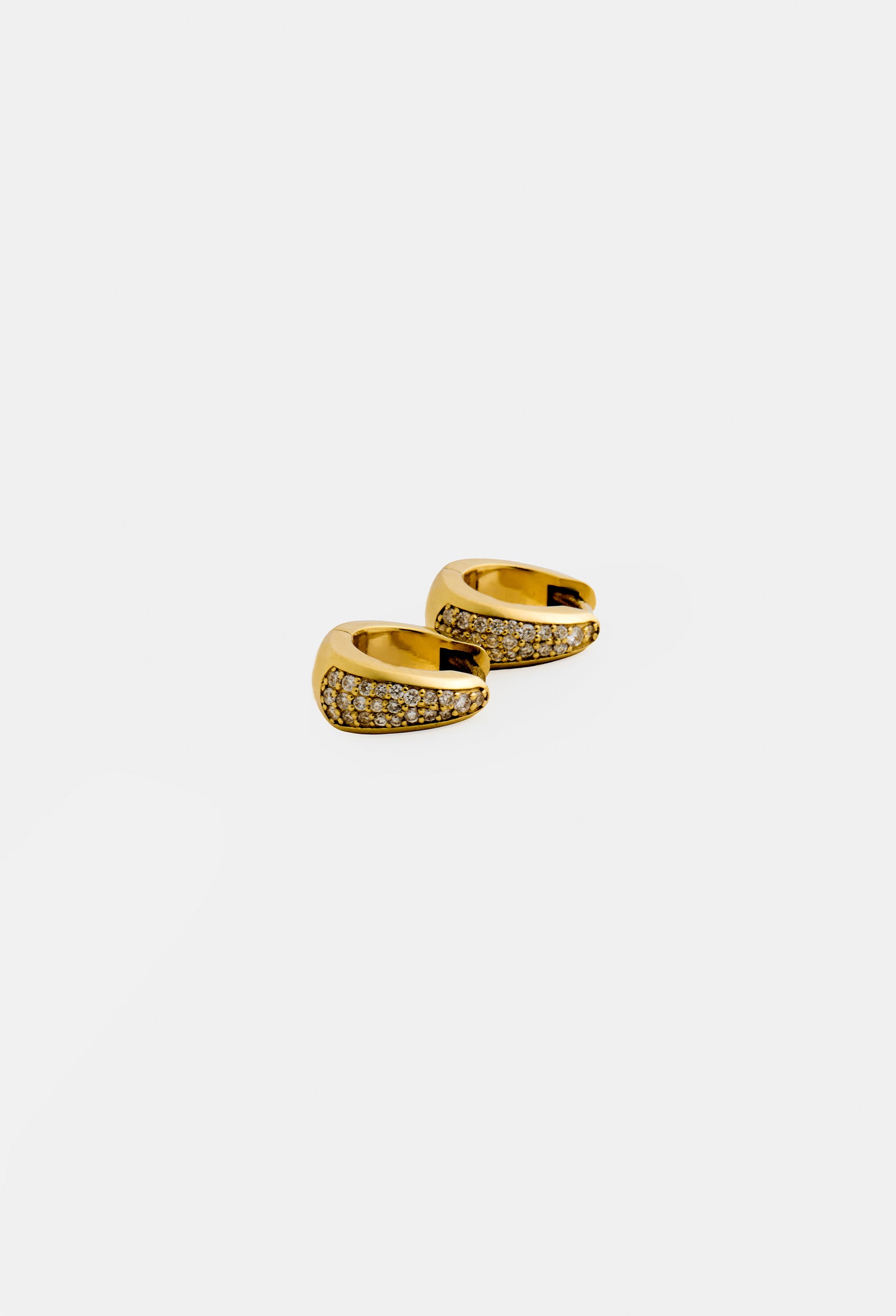 Everydae Huggies in 18K Yellow Gold with Pavé Diamonds