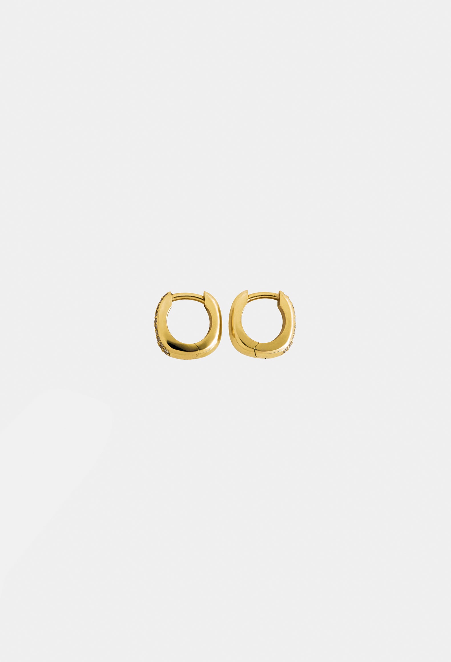 Everydae Huggies in 18K Yellow Gold with Pavé Diamonds