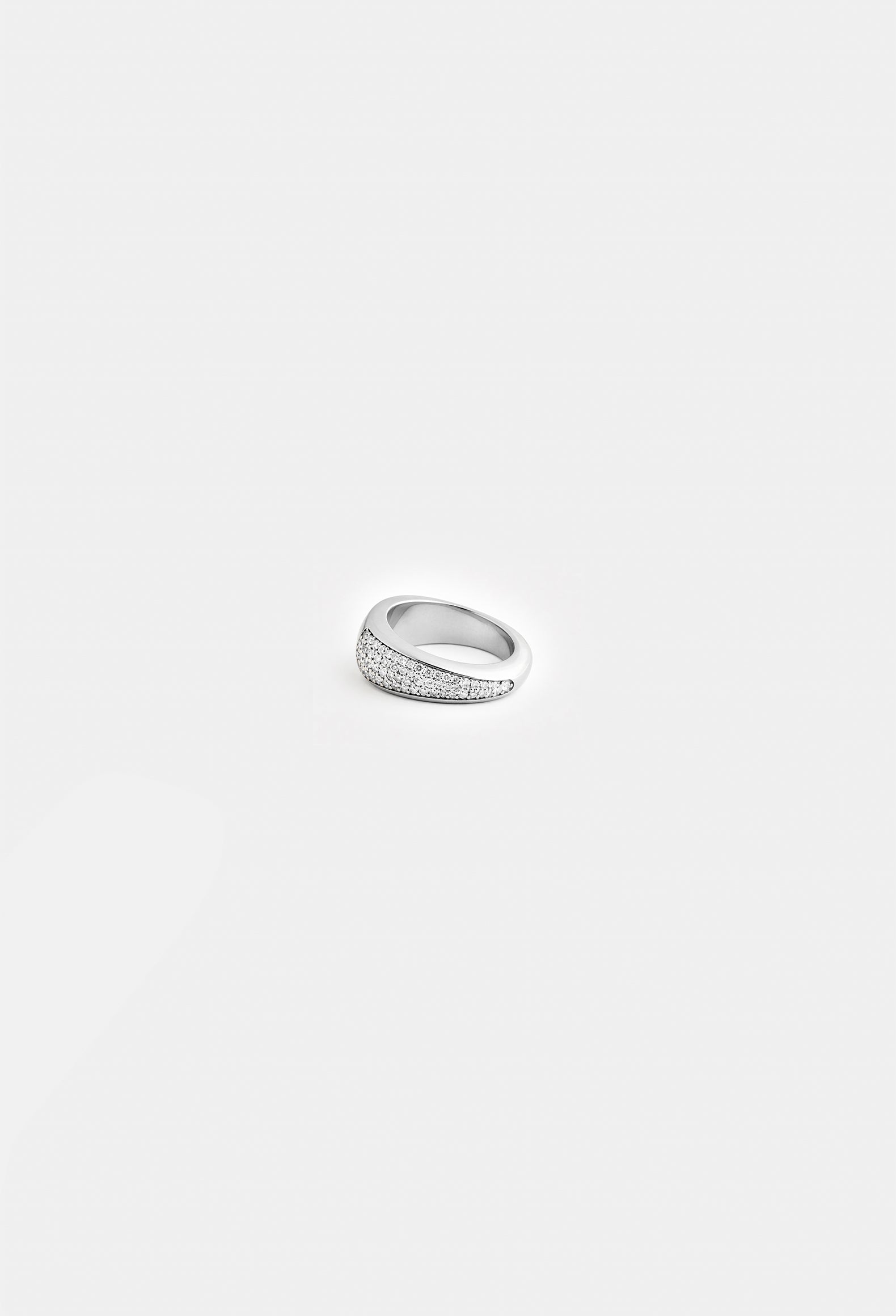 Everydae Ring in 14K White Gold with Pavé Diamonds