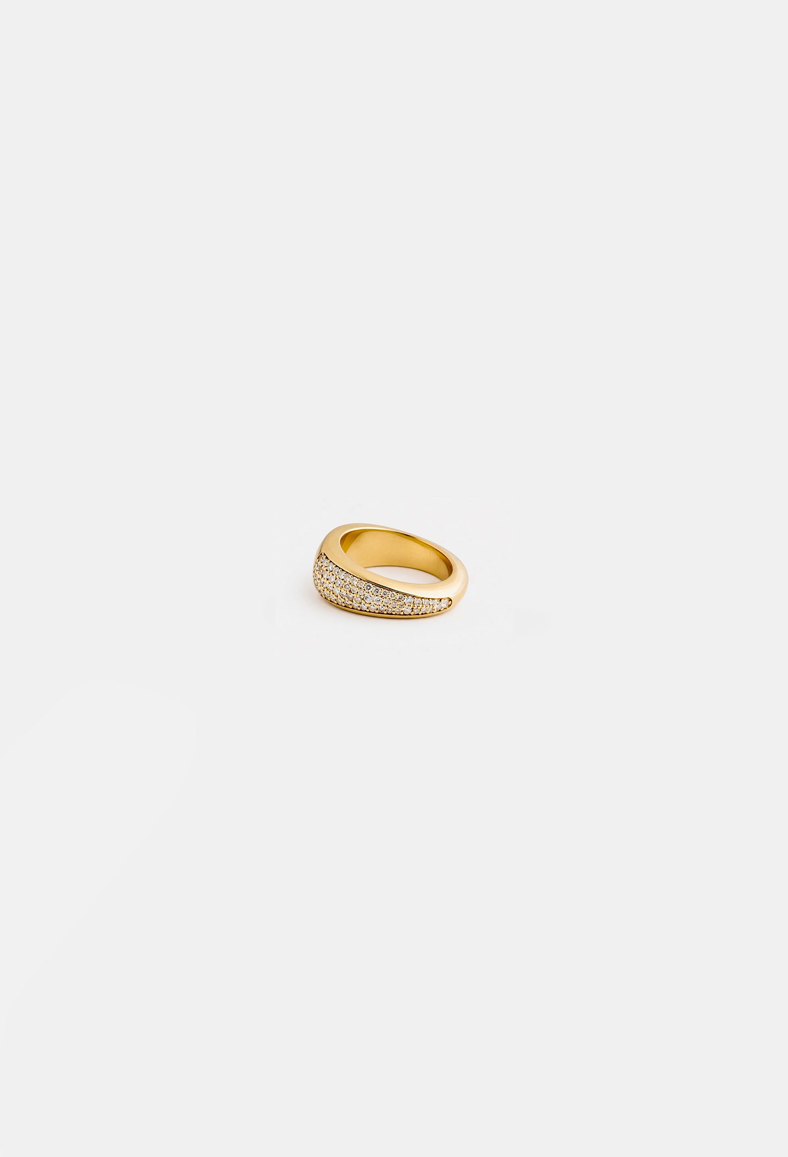 Everydae Ring in 14K Yellow Gold with Pavé Diamonds