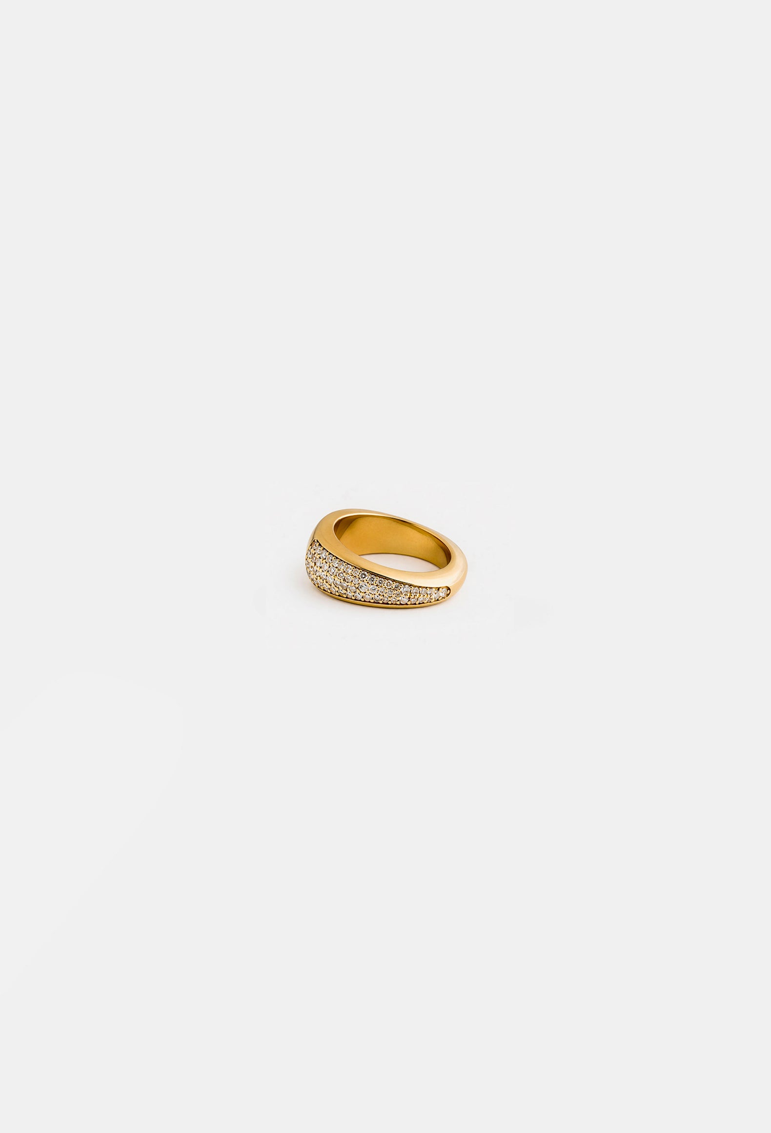 Everydae Ring in 18K Yellow Gold with Pavé Diamonds